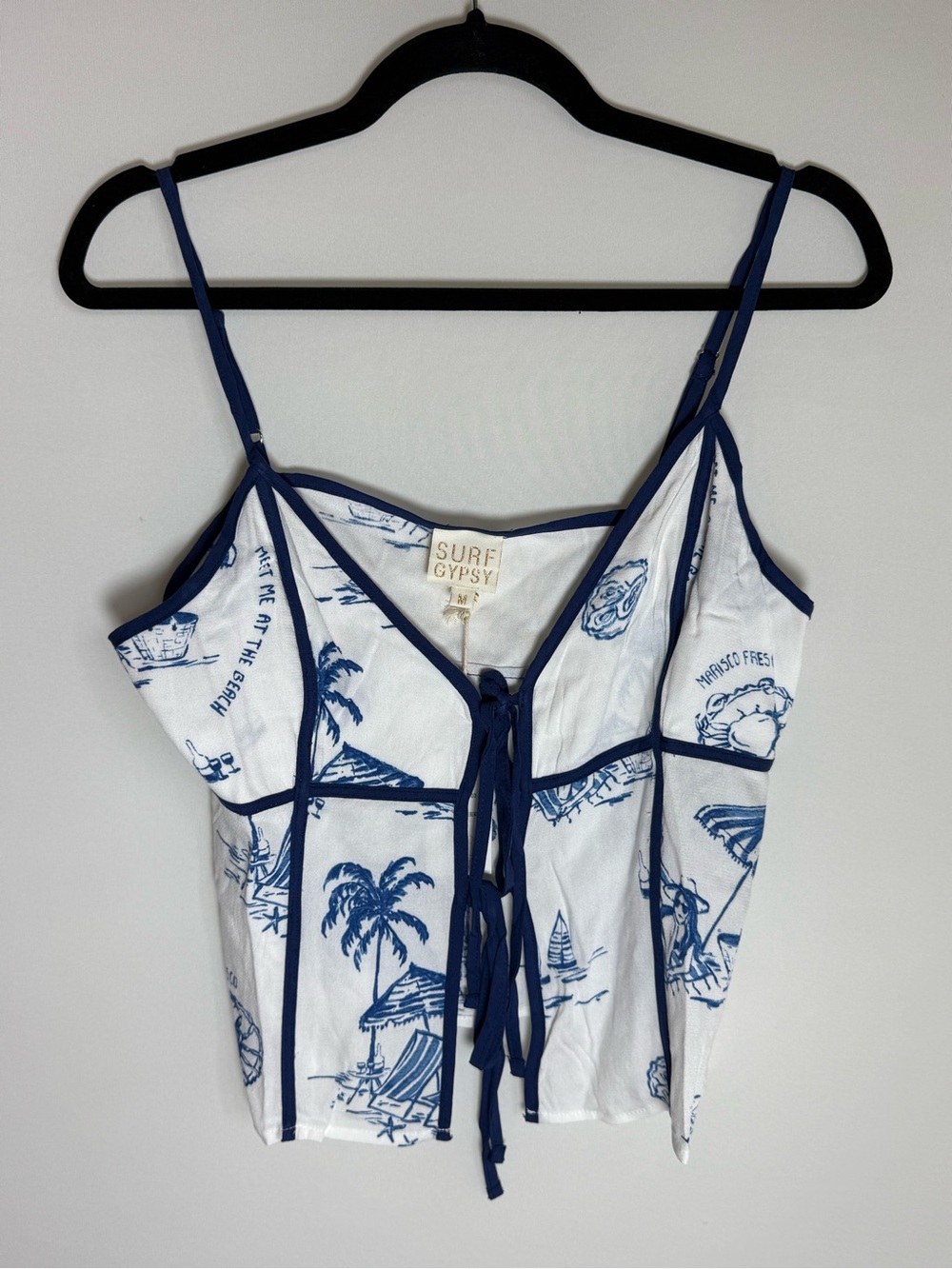 Surf Gypsy tie front blouse • NWT • Women’s medium